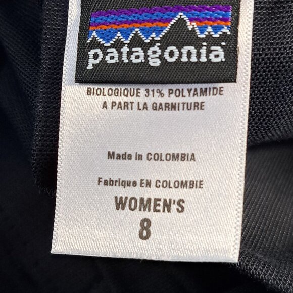 NEW Patagonia Black w/Gray Trim Sender Capris Size 8 - Picture 5 of 6